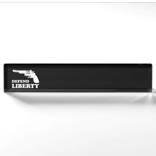 Defend liberty nameplate