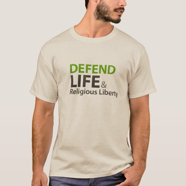 Defend Life and Religious Liberty Heart Shirt (Front)