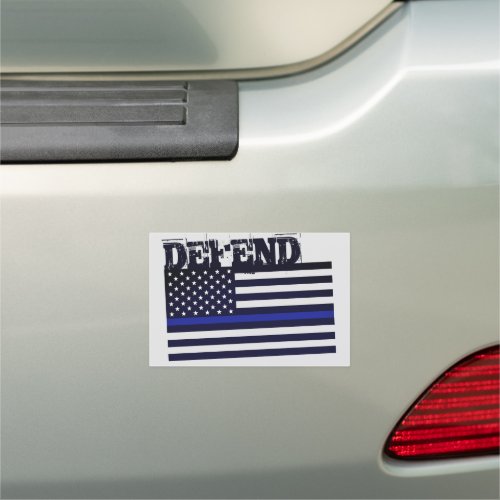 Defend Police Car Magnet