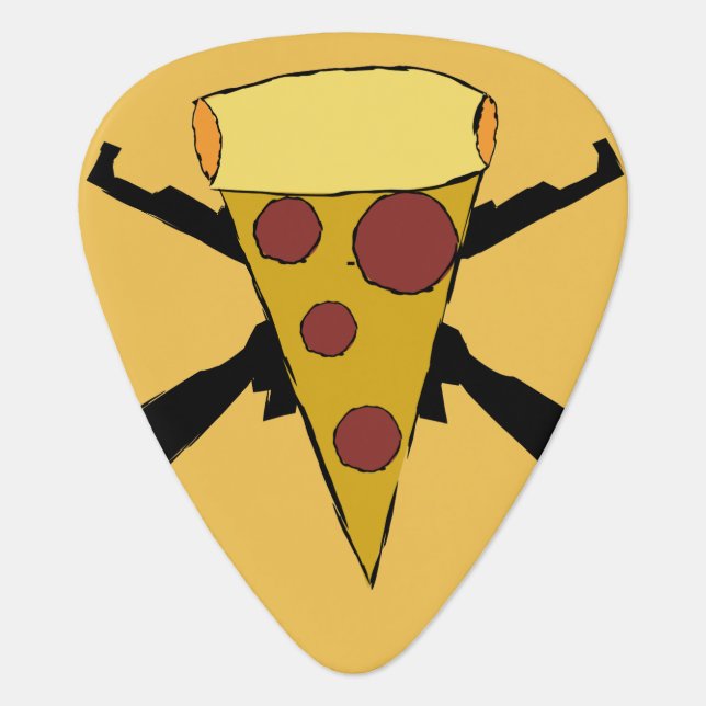 Defend Pop Punk Pizza Guitar Pick (Front)