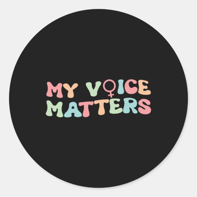 Defend Roe V Wade Pro Choice Abortion  My Voice Ma Classic Round Sticker (Front)