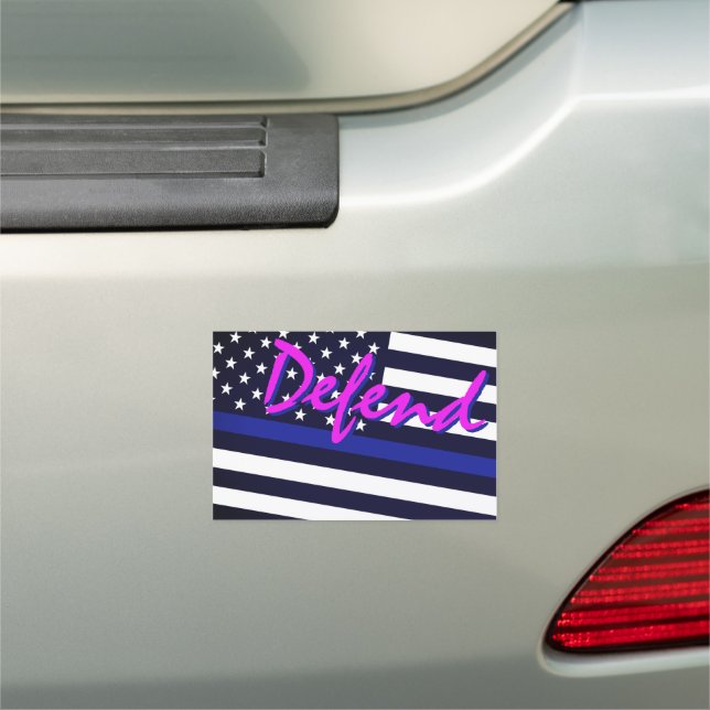 Defend the Blue Line Car Magnet (In Situ)