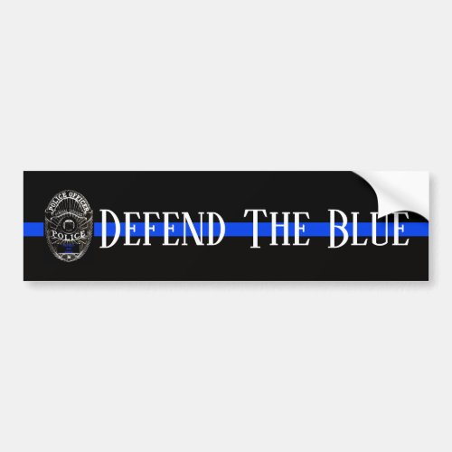 DEFEND THE BLUE POLICE BUMPER STICKER