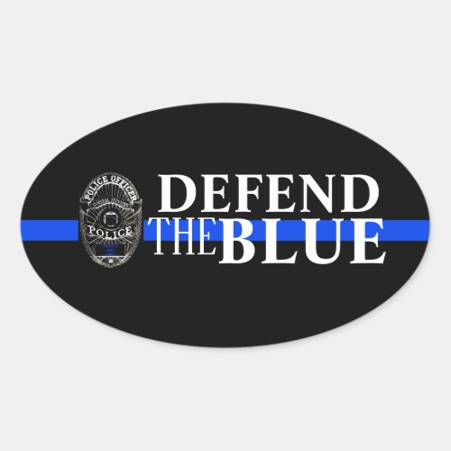 DEFEND THE BLUE SUPPORT POLICE BUMPER STICKER