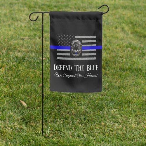 DEFEND THE BLUE SUPPORT POLICE YARD FLAG