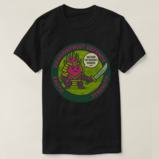 Defend The Dragon's Honor Warrior Fruit  T-Shirt (Design Front)