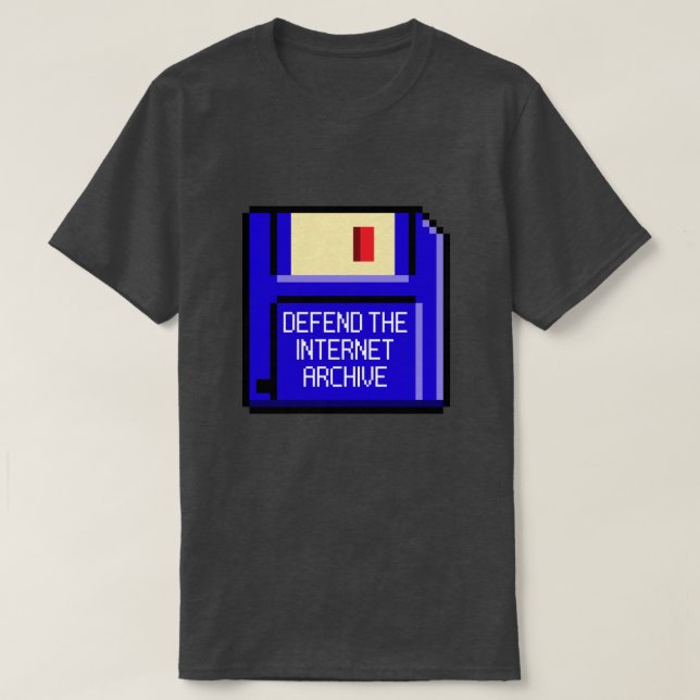 Defend The Internet Archive Floppy Disk T-Shirt (Design Front)