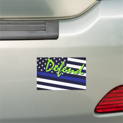 Defend the Police Car Magnet