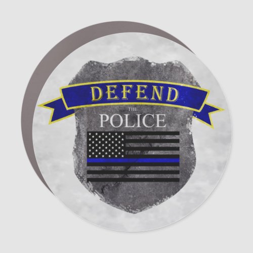 Defend the Police Car Magnet