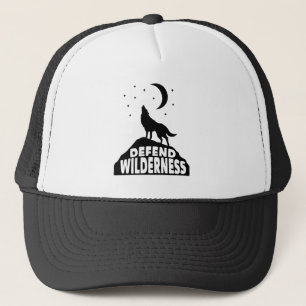 Defend Wilderness Wolf Moon Trucker Hat