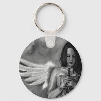 Defender Angel  Girl Sword Keychain
