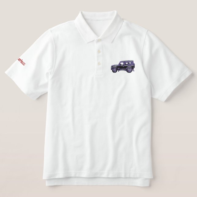 defender embroidered polo shirt (Design Front)