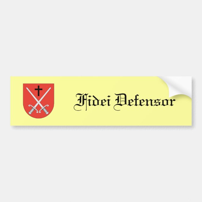 Defender of the faith bumper sticker (Front)