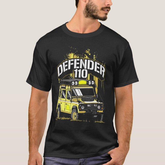 Defender Off Road Roof Tent Tee Travel Vehicle Car (Front)