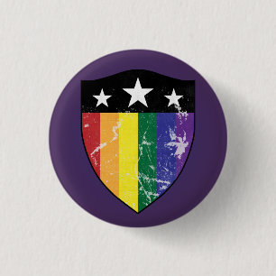 Defender Shield 01 (LGBTQIA) Button