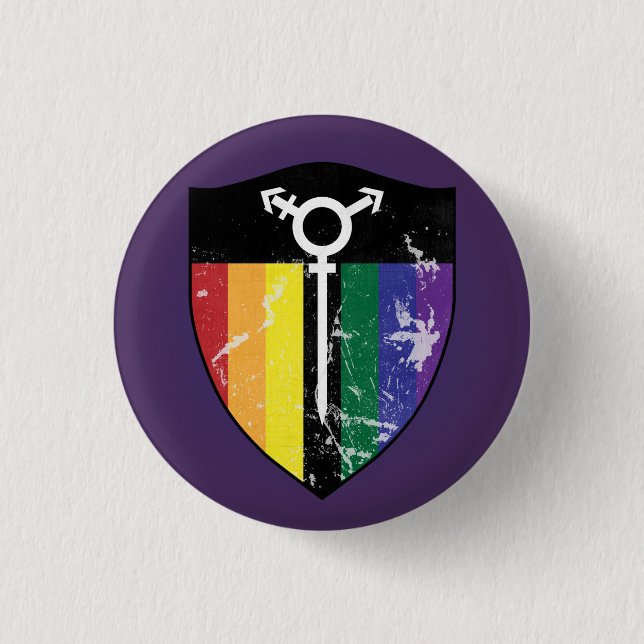 Defender Shield 02 (LGBTQIA) Pinback Button (Front)