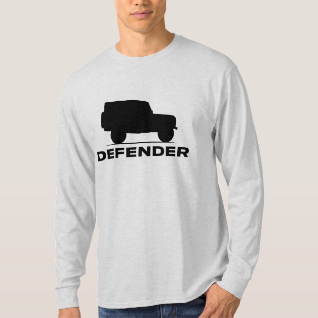 Defender Silhouette Long Sleeve T-Shirt (Front)