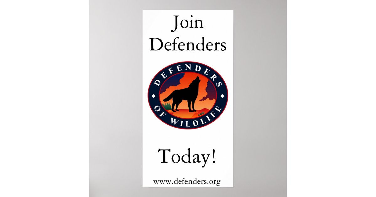 Defenders of Wildlife Poster Zazzle