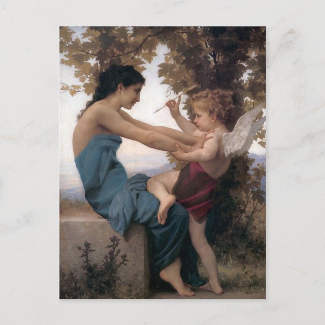 Defending a Heart Against Eros Bougereau Postcard (Front)