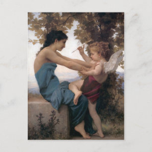 Defending Heart Against Eros Bougereau Postcard