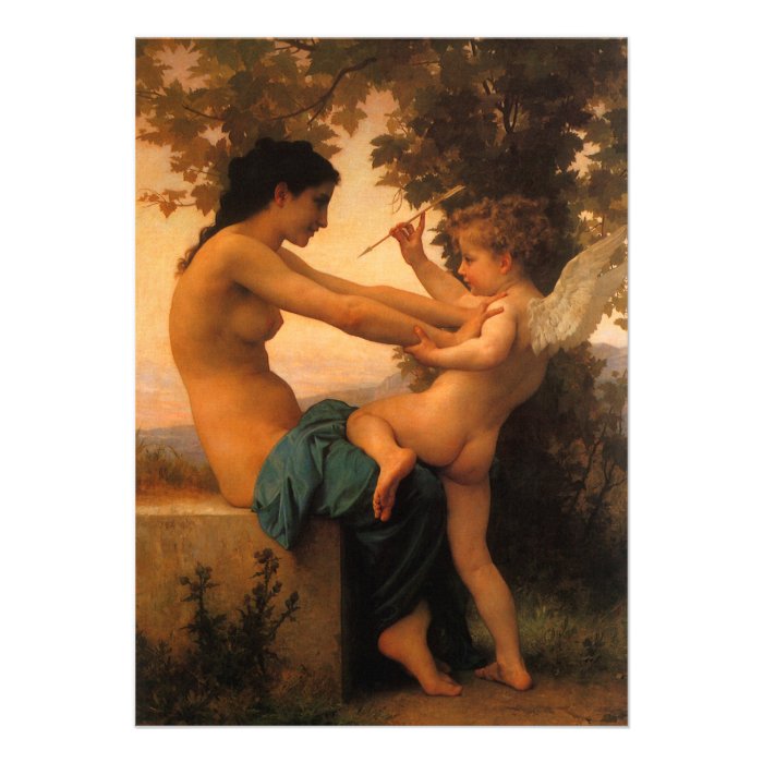 Defending Herself Against Eros (Cupid) Bouguereau Personalized