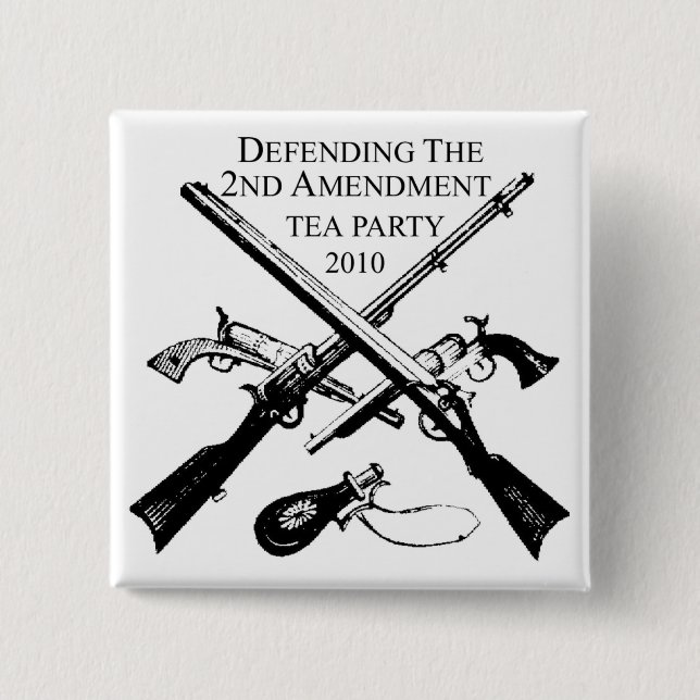 DEFENDING THE 2ND AMENDMENT PINBACK BUTTON (Front)