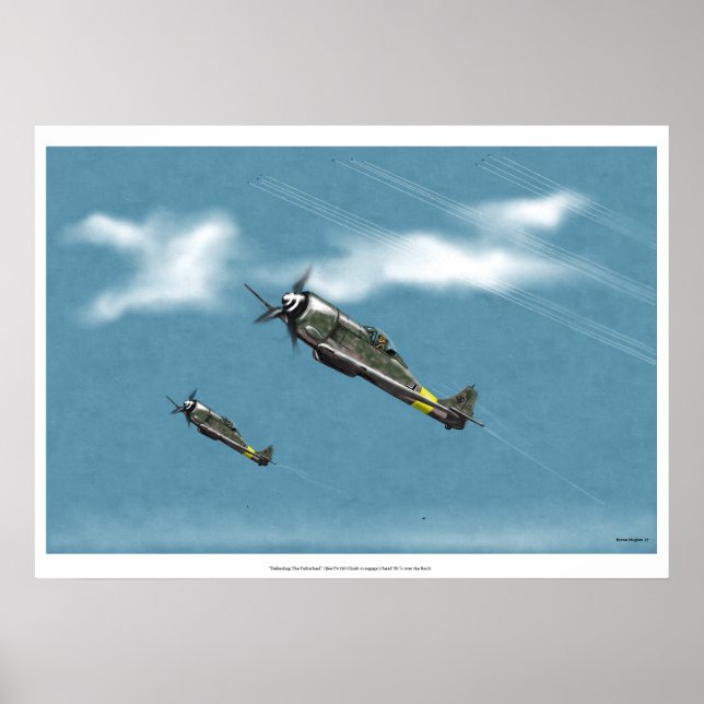 Defending the Reich Fw190 Power Climb Poster (Front)
