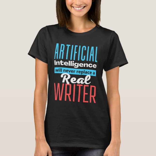 Defending the Work of a Writer  AI T-Shirt (Front)