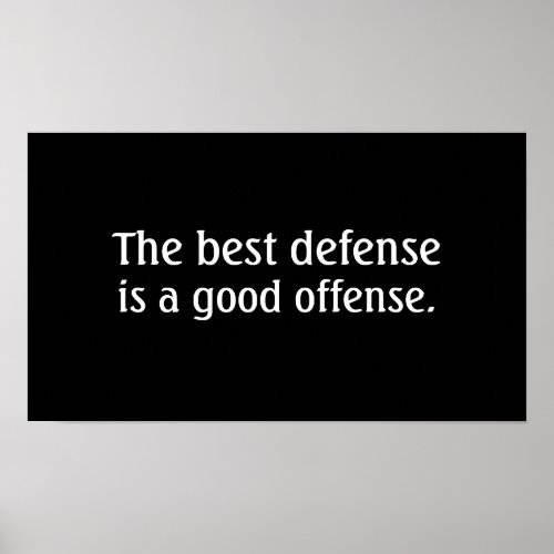Defense and Offense Quote _ SRF Poster