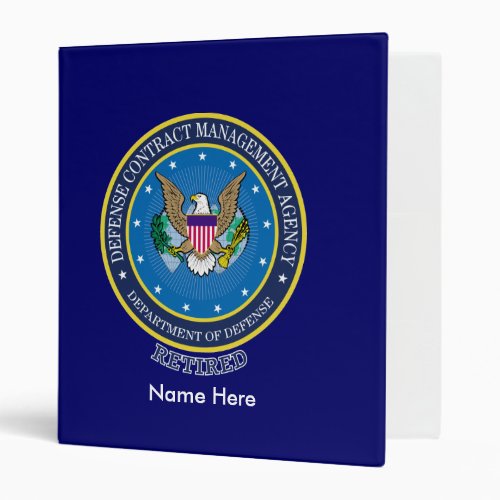 Defense Contract Management Agency 3 Ring Binder