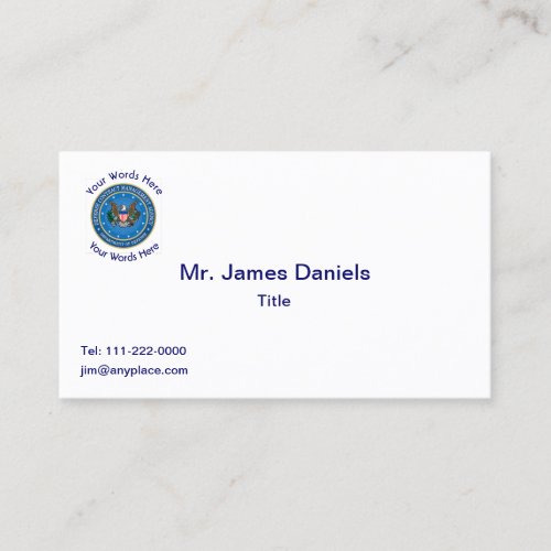 Defense Contract Management Agency Business Card