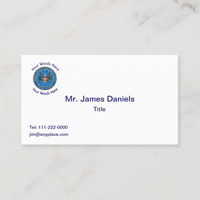 Defense Contract Management Agency Business Card (Front)