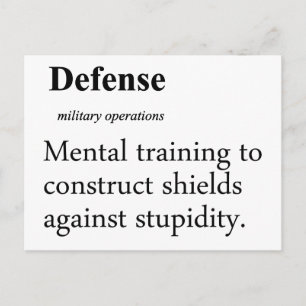 Defense Definition Postcard