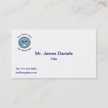Defense Finance Accounting Services Dfas Business Card by henrytheartist at Zazzle