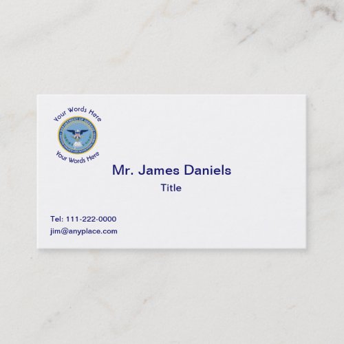 Defense Finance Accounting Services DFAS Business Card