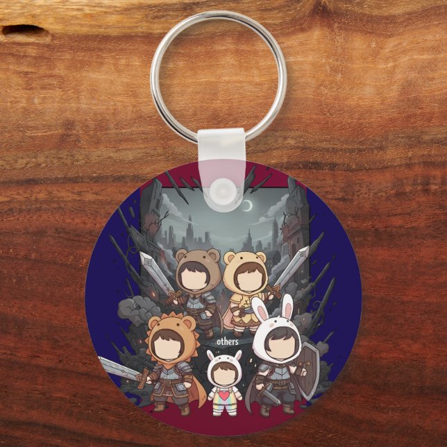 Defense for Others - Little Guardians Keychain (Front)