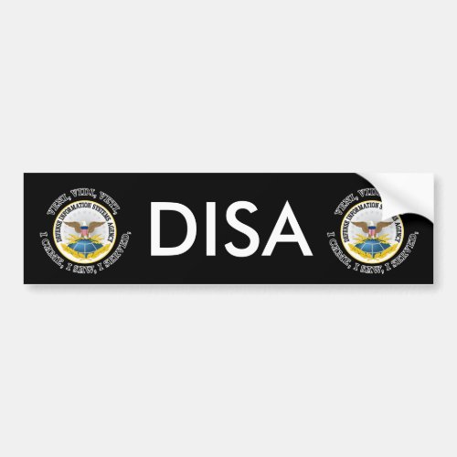 Defense Information Systems Agency DISA VVV Bumper Sticker