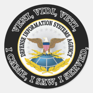 Defense Information Systems Agency (DISA) VVV Classic Round Sticker