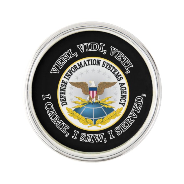 Defense Information Systems Agency (DISA) VVV Lapel Pin (Front)