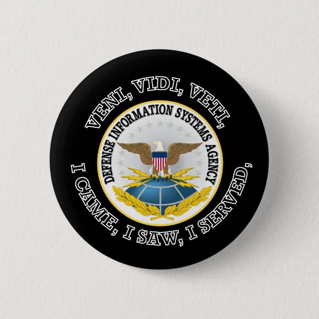 Defense Information Systems Agency (DISA) VVV Pinback Button (Front)