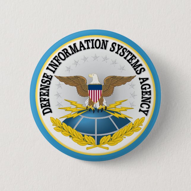 Defense Information Systems Agency Pinback Button (Front)