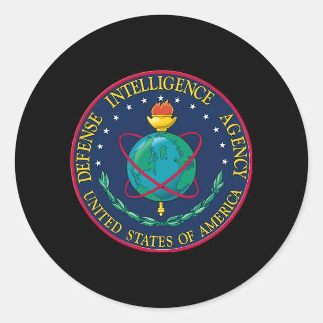 Defense Intelligence Agency Dia Dod Military Classic Round Sticker (Front)