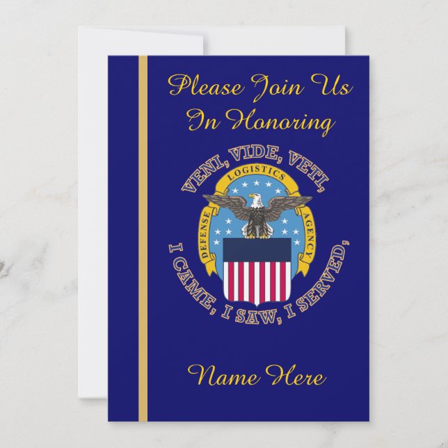 Defense Logistics Agency Retirement Invitation (Front)
