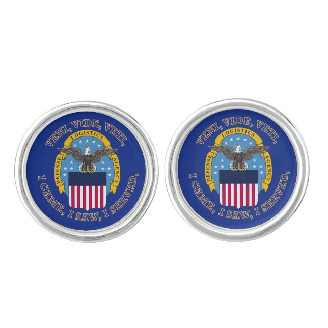 Defense Logistics Agency Shield Cufflinks (Front)