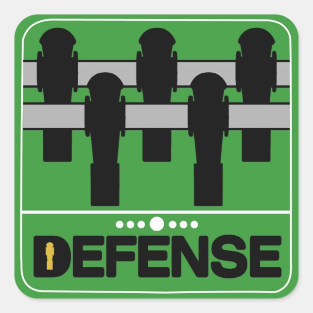 DEFENSE SQUARE STICKER (Front)