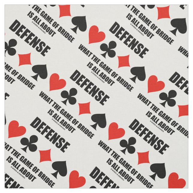 Defense What The Game Of Bridge Is All About Fabric (Swatch)