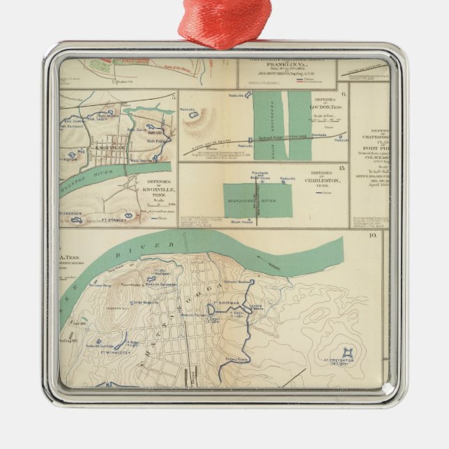 Defenses Chattanooga Metal Ornament (Front)