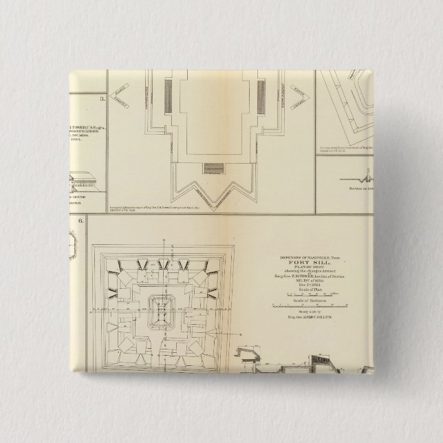 Defenses Chattanooga, Nashville Button (Front)