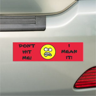 Defensive Driver Funny Angry Face Bumper Car Magnet