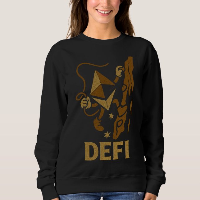 DeFi Ethereum Climbing Decentralized Web3 Warriors Sweatshirt (Front)